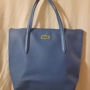 LaCoste PVC vinyl  blue vintage tote